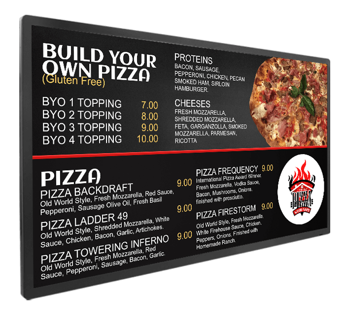 digital display menu digital display menu